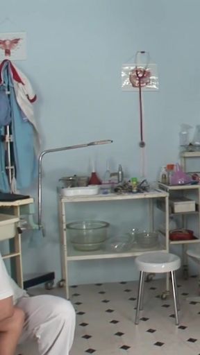 Dr.M&ouml;se puts his fingers with cock in her hole and jerks off   Clip 1