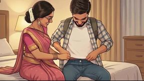 Horny Indian Desi Bhabhi in Saree Sucking and Fucked Hard ( AI generated )