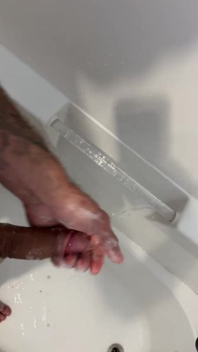Playing with it in the shower