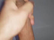 Uncut Teen jerking off in bathroom Cumshot at the end