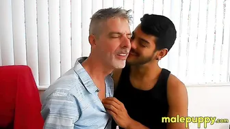 Latino Jock Sebastian Cums Deep Tongue Kissing with Daddy Richard Lennox