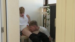licked the ass of a twink on the back and then fucked his tight ass