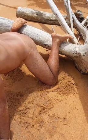 Ladysilva Compilations on the Naked Beach Showing off Her Hot Ass