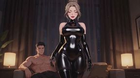 Latex Stories #4B: Starving Latex Succubus Feeds Again (Animated)