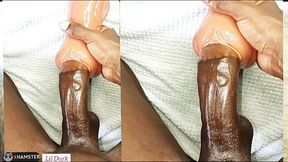 MAN MOANING LOUD WHILE STROKING HIS BIG DICK