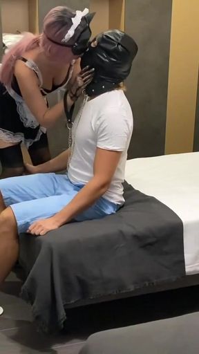 Hot Housemaid Pegs Her Boss with a Strapon for a Bonus   Clip 1