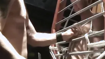 Muscular Chet Walker bound and tormented with clothespins on his nipples