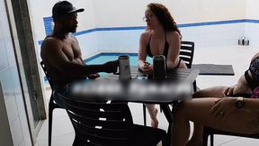 with the two hot friends still cumming in their mouths