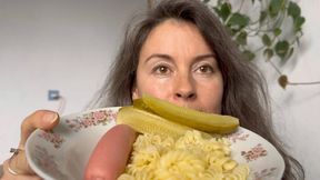 she eating her dinner aV