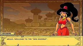 Hot Anime Princess Jasmine Fucks Hardcore With Dick-In-Mouth & Doggy Style Action