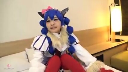 hentai cosplay sex with a cute blue haired cosplayer. soaking wet with a lot of squirting. - intro sex scenes hentai