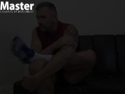 Giant man taunts tiny person attached to his white gym socks macrophilia PREVIEW