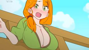 Hot Milf Alex Gets Stuck in Fence While horny Steve Fucks Her in Minecraft Parody