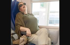 Crossed Legs Orgasm on a Train