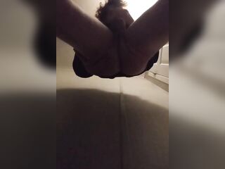 Up-View Buttfingering And Jerking Off
