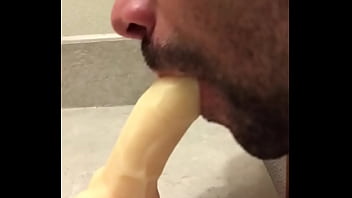 Deep throating my dildo and it feels great