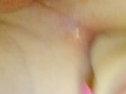 Shemale solo cream pie