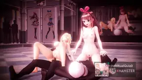 mmd r18 Kizuna AI &amp; Mirai Akari W Chopping Board Shop 3d hentai