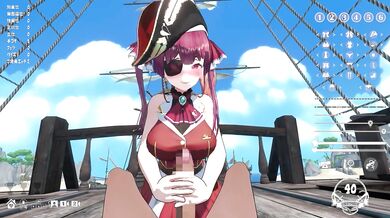 My Cock Hardens Watching Houshou Marine’s boobs jiggle in 3D hentai