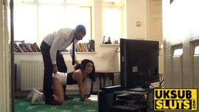 UKSubSluts com - Rina Ellis' throat fucking and pounding by daddy Pascal