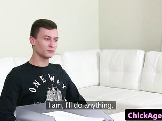 Czech casting agent riding amateurs shlong