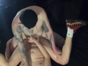 Eshay Chav scallys fucking. Straight Dom choking in Nike Tn
