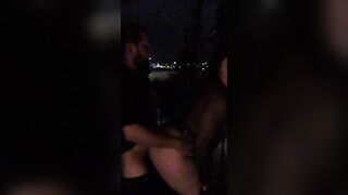 Gets Pounded into Outside Balcony