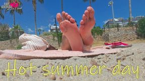 Hot summer and sweaty feet