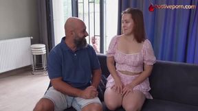 Curious Beauty Seeks Adventure with Two Big Guys - Watch the Thrilling Encounter!