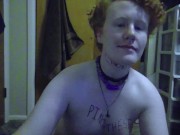 Trans Slut writes all over her Body