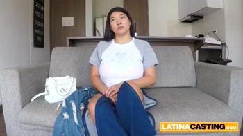 Plumper Asian Latina is titty-fucked after a deep throat blowjob