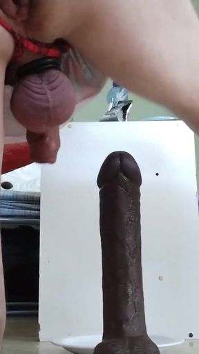 Epic moment from &quot;Crossdresser gay fuck with big dildo&quot;