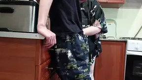 cumming with hot cum in stepmom's mouth which she swallows