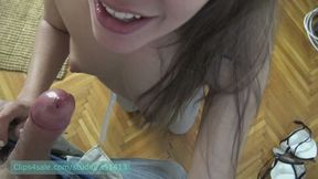 Blue Angel Blowjob POV, soles view