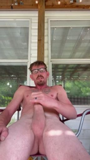 Solo play on the back porch