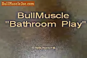 Hairy Muscle Bear Playing With himself In The Bathroom