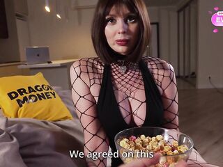 Watching a Horror Video - Rock Cutie Hides from Monsters on My Shlong