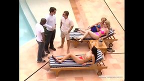 Daniella Schiffer and Jane Darling Screw Some Black Cocks by the Pool