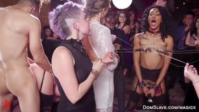 Slave Fucked In Bondage At Swinger Orgy Party