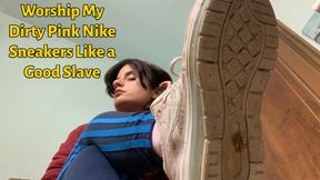 Worship My Dirty Pink Nike Sneakers Like a Good Slave