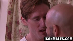 Big daddy destroys college twink's tight virgin hole