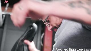Teddy Torres and Ryan Bones down to suck cock and fuck bareback