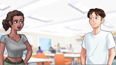 Watch this cute ebony babe get tied up and watch busty principle spank a young boy's ass - Hentai Porn