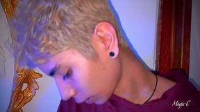 pov you are my voyeur friend and i invite you home to let you watch as i jerk my big cut latino cock until i shoot a big thick cum load - magic c