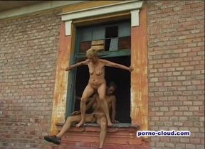 Granny and the Girls in the Outdoor Orgy