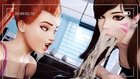 Black Beast Thrusts Inside Overwatch's Dva,&#x7684;&#x5DE8;&#x5927;Cum&#x7011;&#x5E03; from Sucking Big Balls