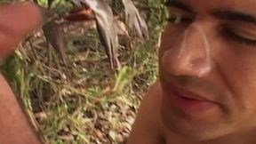 Hot Host Scene-1 Latino Friends Fuck Each Other's Asses in the Forest