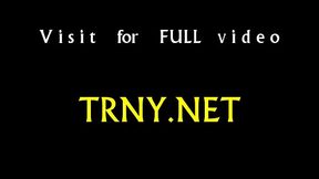 Posh tranny uses male wang