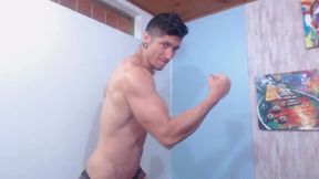 Non Nude Flex Show from Average Looking  Model