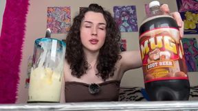 Hazel Lush ASMR gushing foodie POV deep throated cumshots